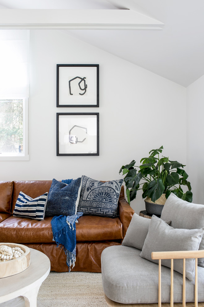 East Hampton Post-Modern - Beach Style - Living Room - New ...