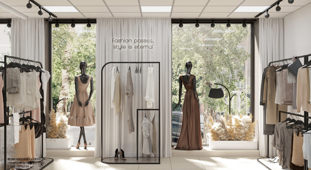 Дизайн выставочного зала шоурума женской одежды
