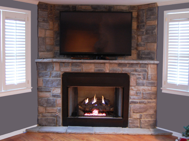 Stone Veneer Gas Fireplace - Nashville Home Services