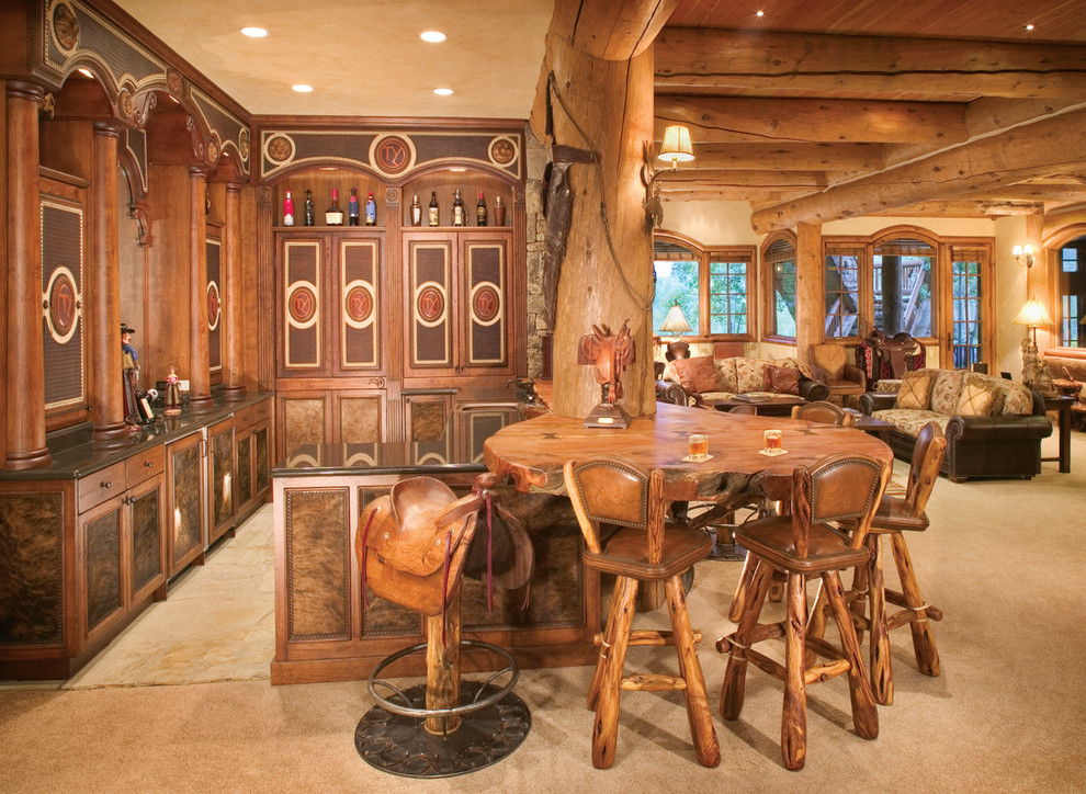 This is an example of a country wine cellar in Denver.