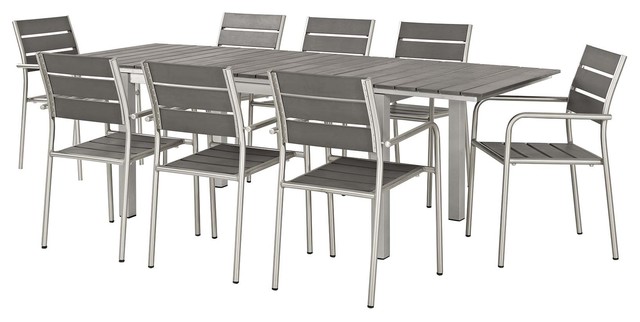 modern aluminum outdoor dining set