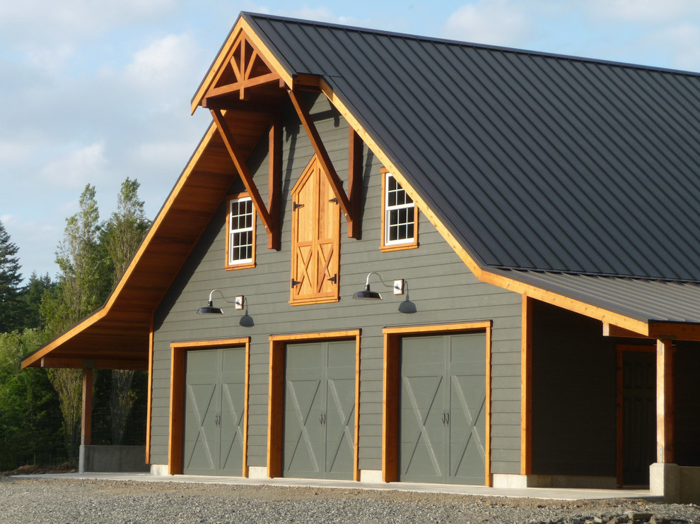 Clopay Coachman Garage Door With Custom Paint Farmhouse