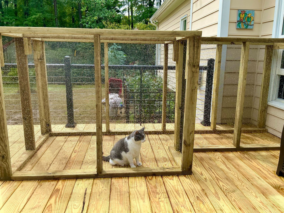 Wood Deck with Steel Cable Rails