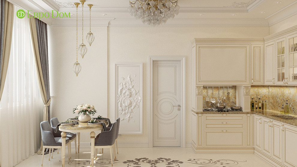 Дизайн трехкомнатной квартиры 120 кв. м в классическом стиле. Фото проекта