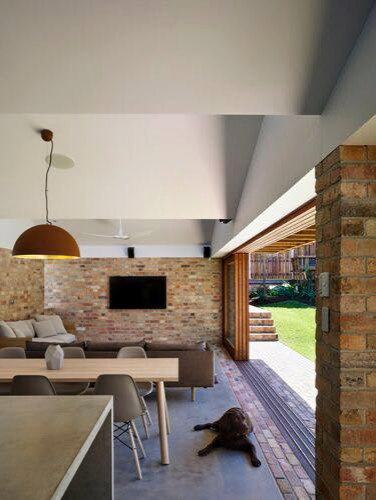 The new wing: living, dining, kitchen