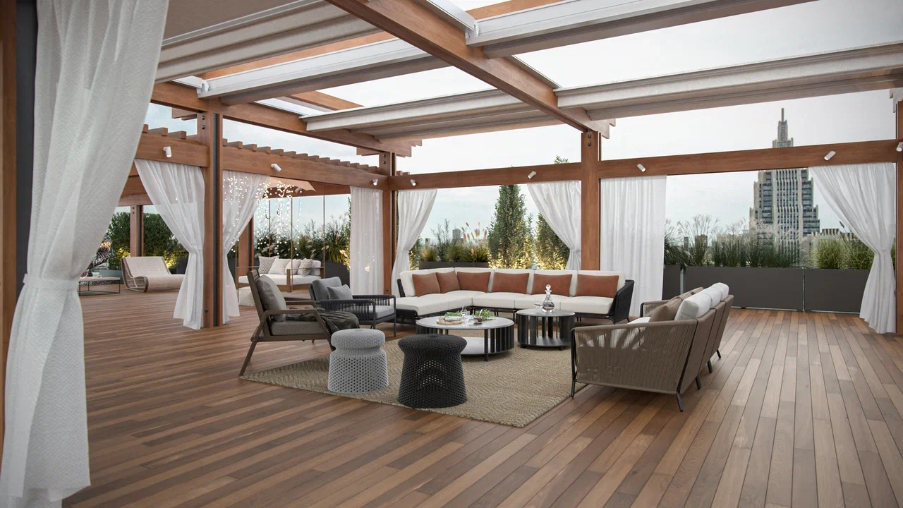 Терраса на крыше