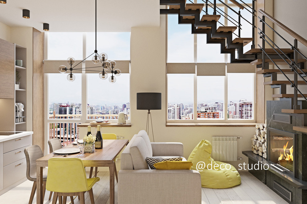 Дизайн двухуровневой квартиры Гринвиль