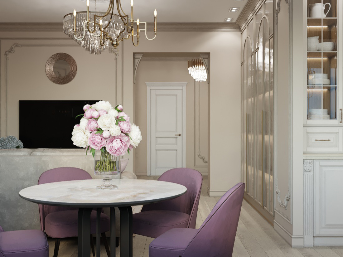 Неоклассика в гостиной