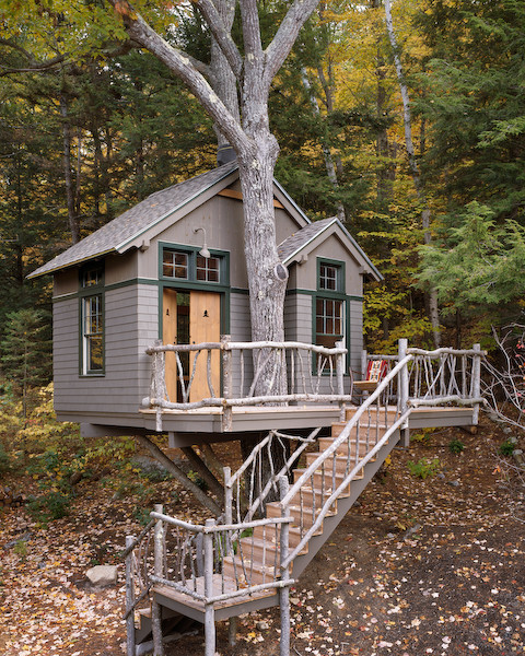 Custom Home - Southern Maine Adirondack Style Lake House 
