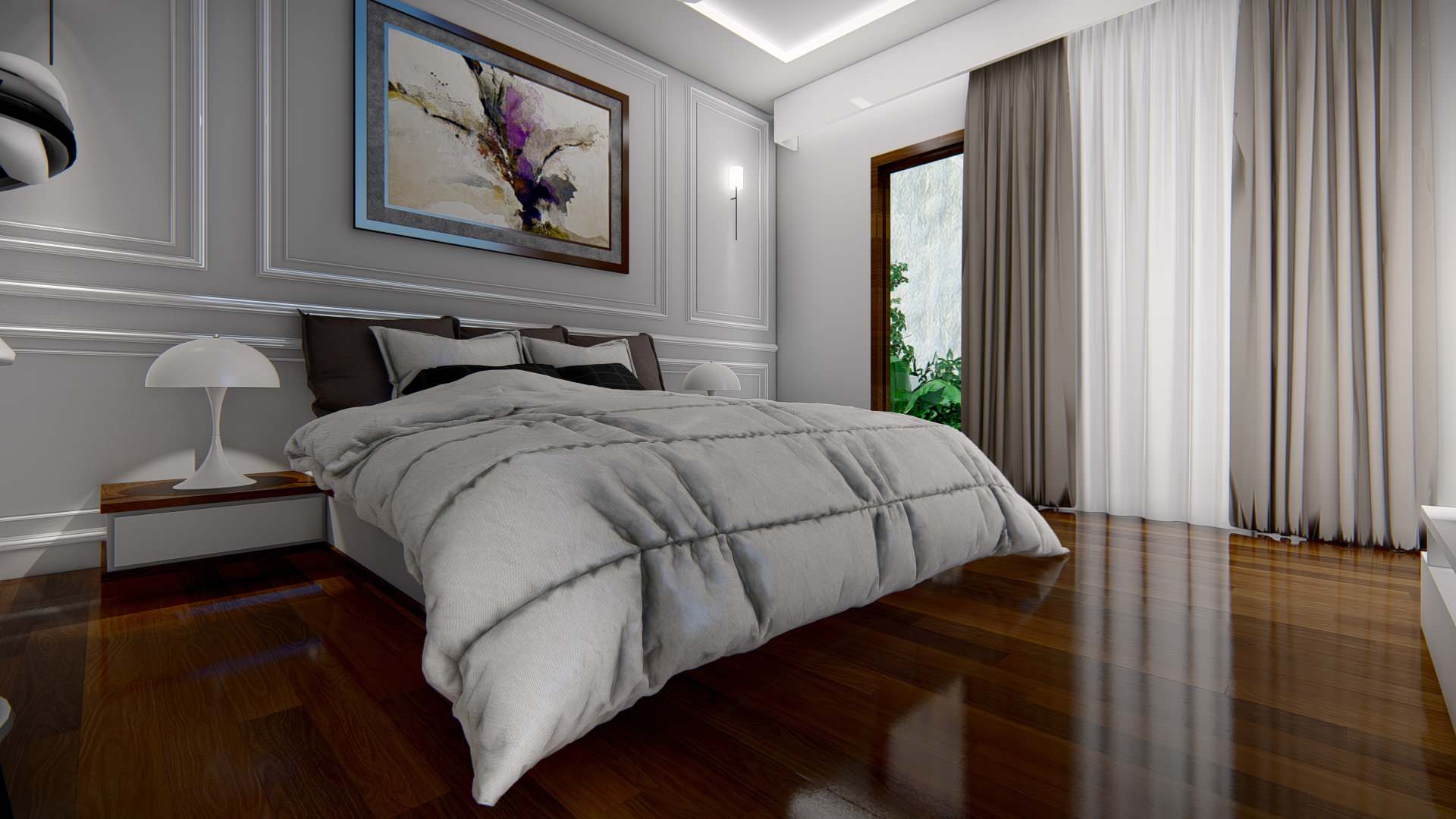 Contemporary Bedroom Interior at Barking