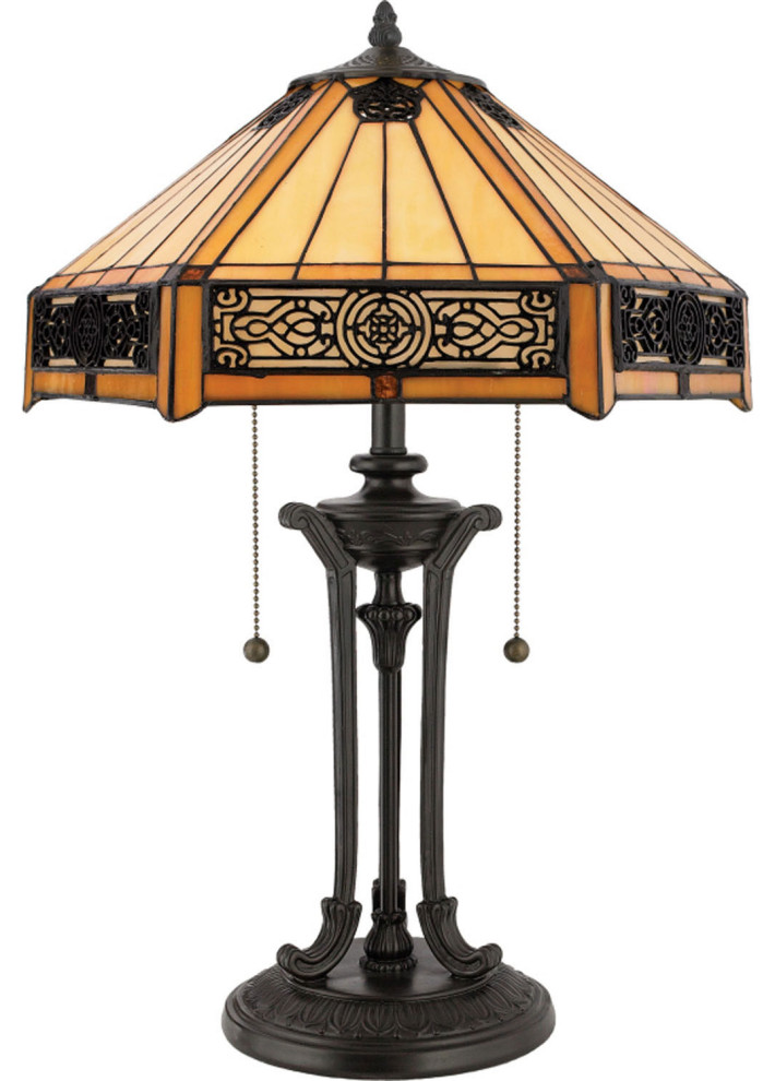 Quoizel TF6669VB Two Light Table Lamp, Vintage Bronze Finish