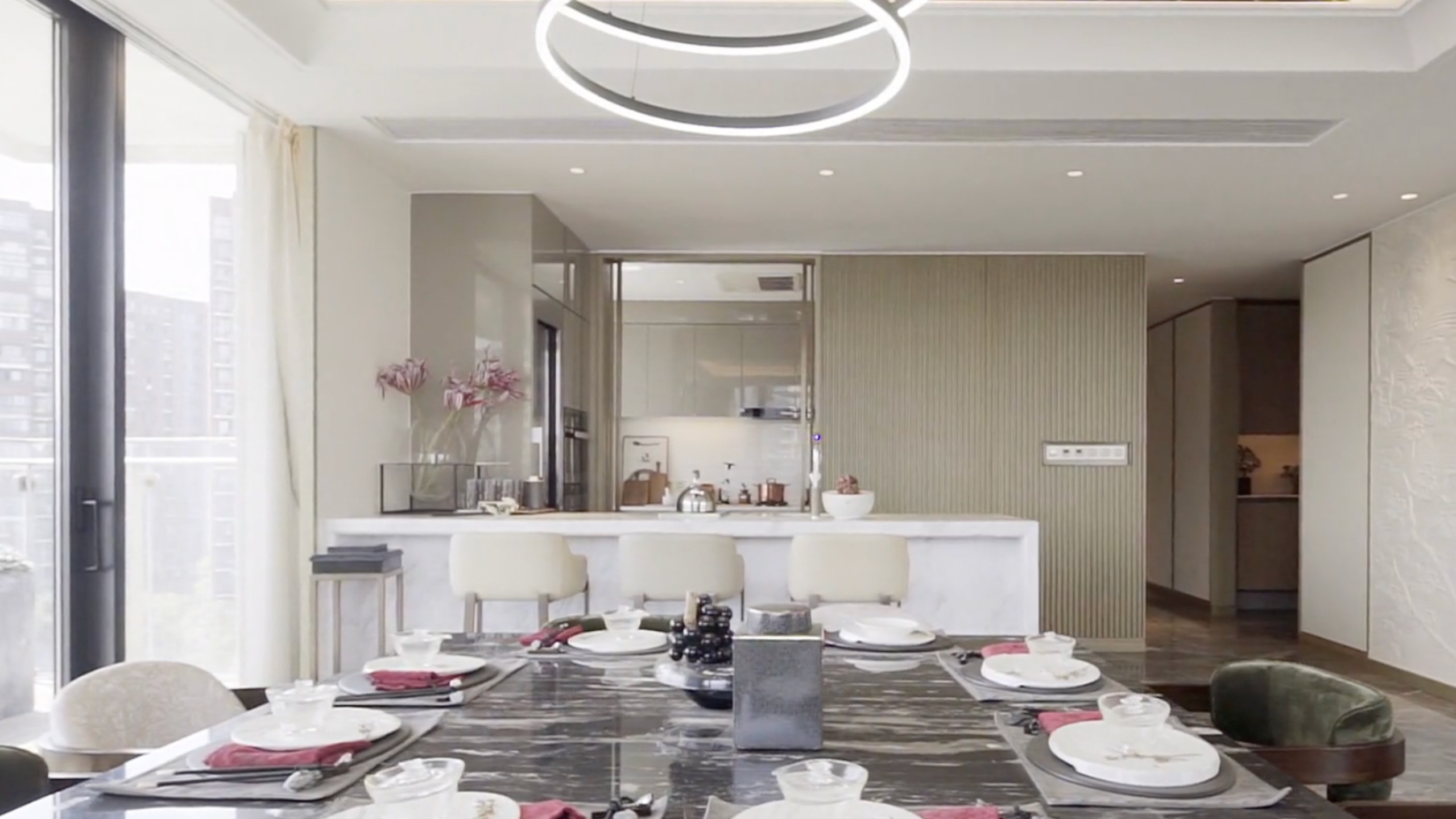 Sleek Modern Dining Room with Elegant Accents