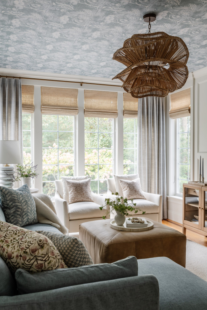 Living room - transitional living room idea in Boston
