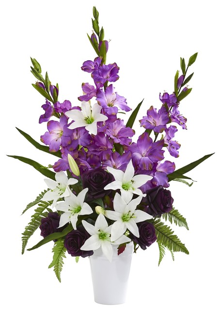 Tije-sp: Artificial Purple Flower Centerpieces