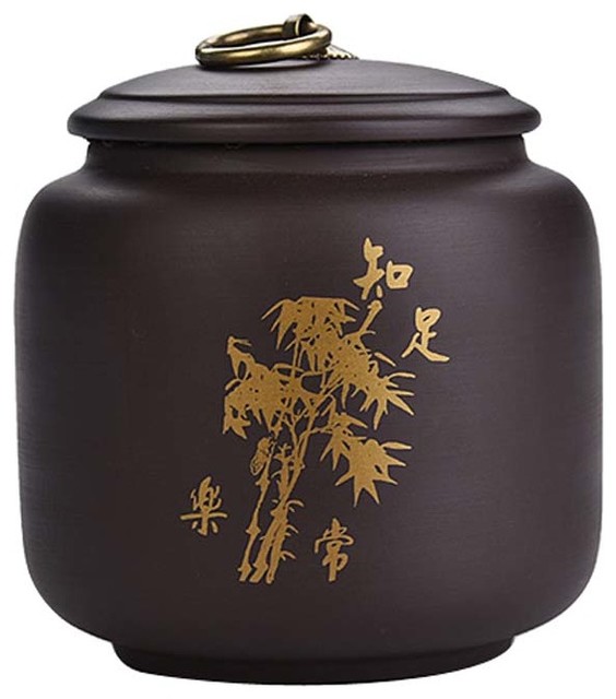 Purple Clay Food Storage Jar Tea Canister With Airtight Lid No 001
