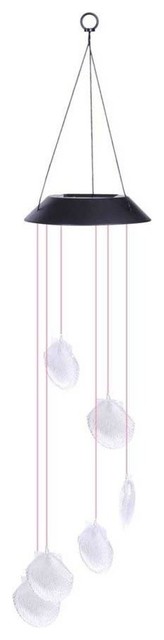 Solar Led Color Changing Wind Chime, 6 Shell