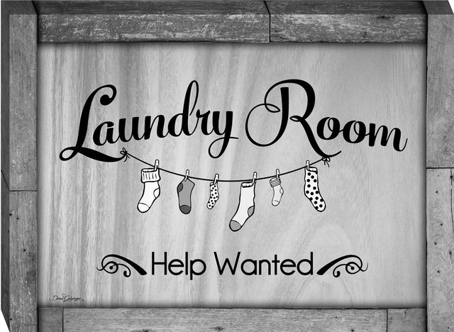 "Laundry Room Help Wanted" Canvas Wall Art