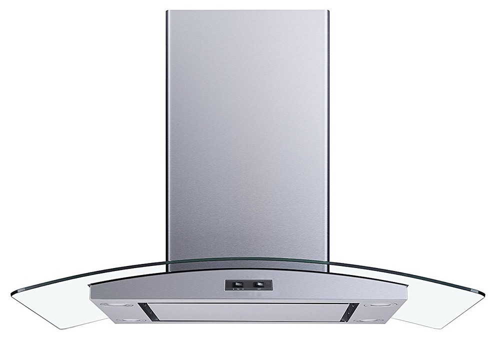 Winflo Convertible Island Range Hood, Stainless Steel, 36