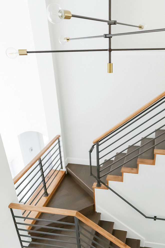 Staircase - transitional staircase idea in Austin