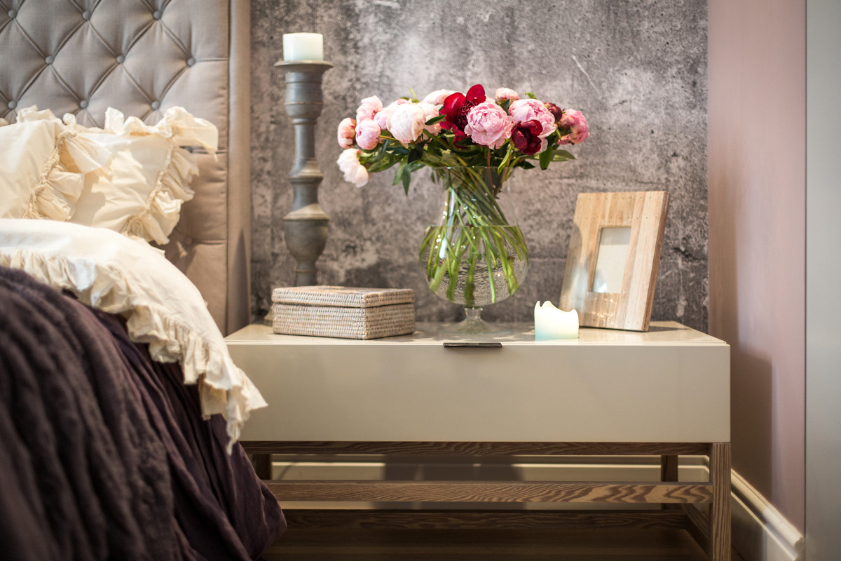 Peonies. Felt. Сoncrete.