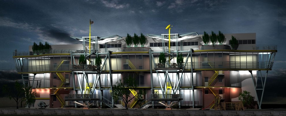 Проект пристройки выставочных пространств к многоуровневой парковке в г. Москва