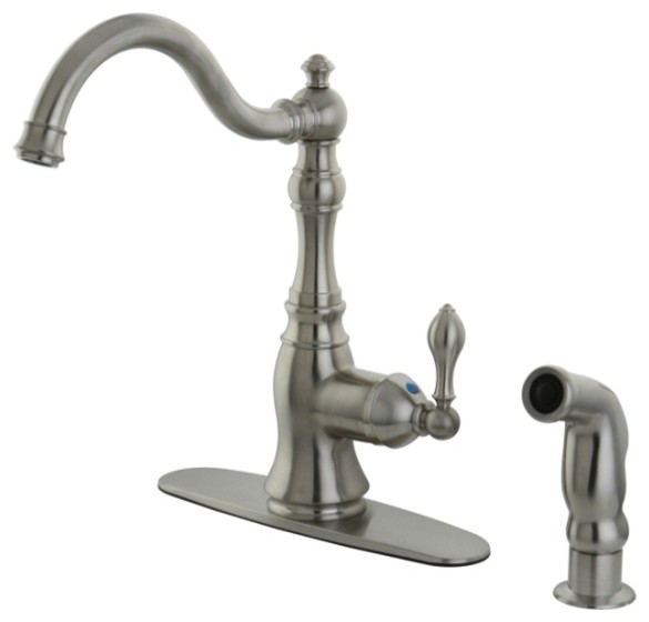 American Classic Single Handle Kitchen Faucet Satin Nickel