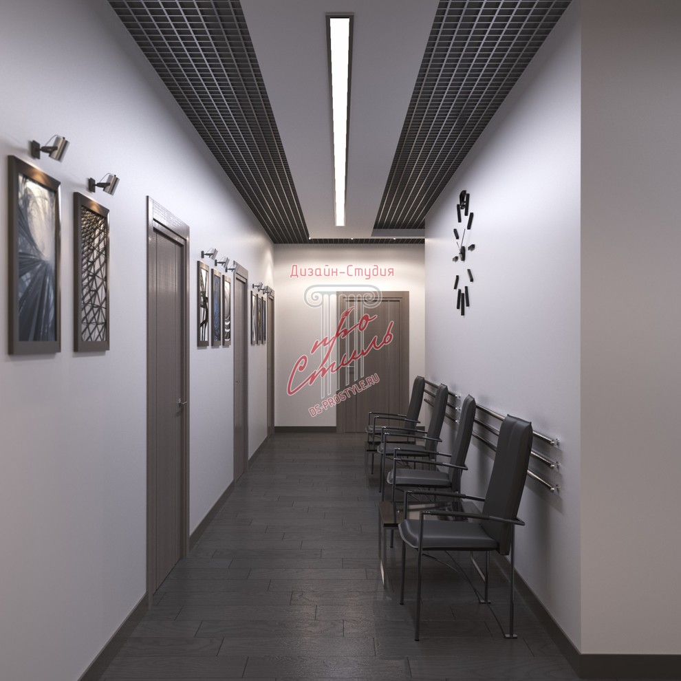 Дизайн-проект офисного здания. До и после. Визуализация.