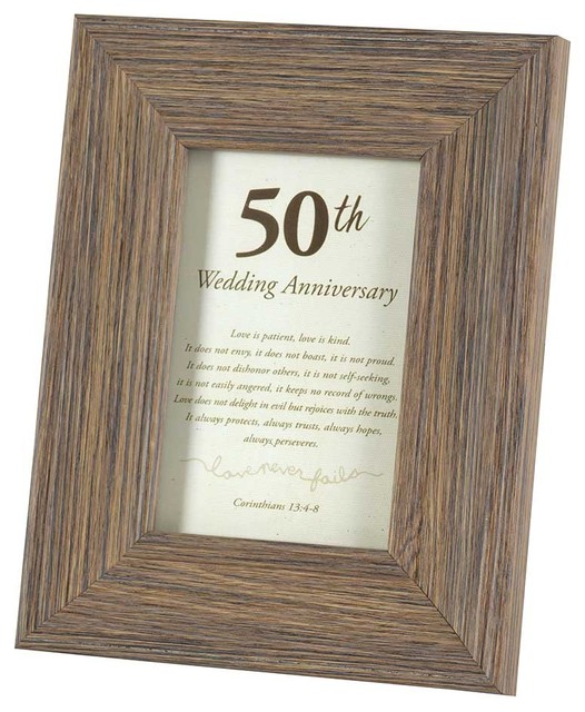 Photo Frame, Table Top, 50th Wedding, 4"x6" Traditional Picture