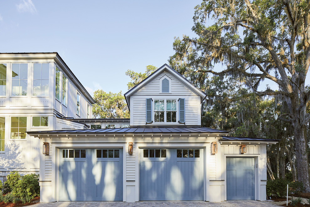 Photo of a beach style garage in Jacksonville.