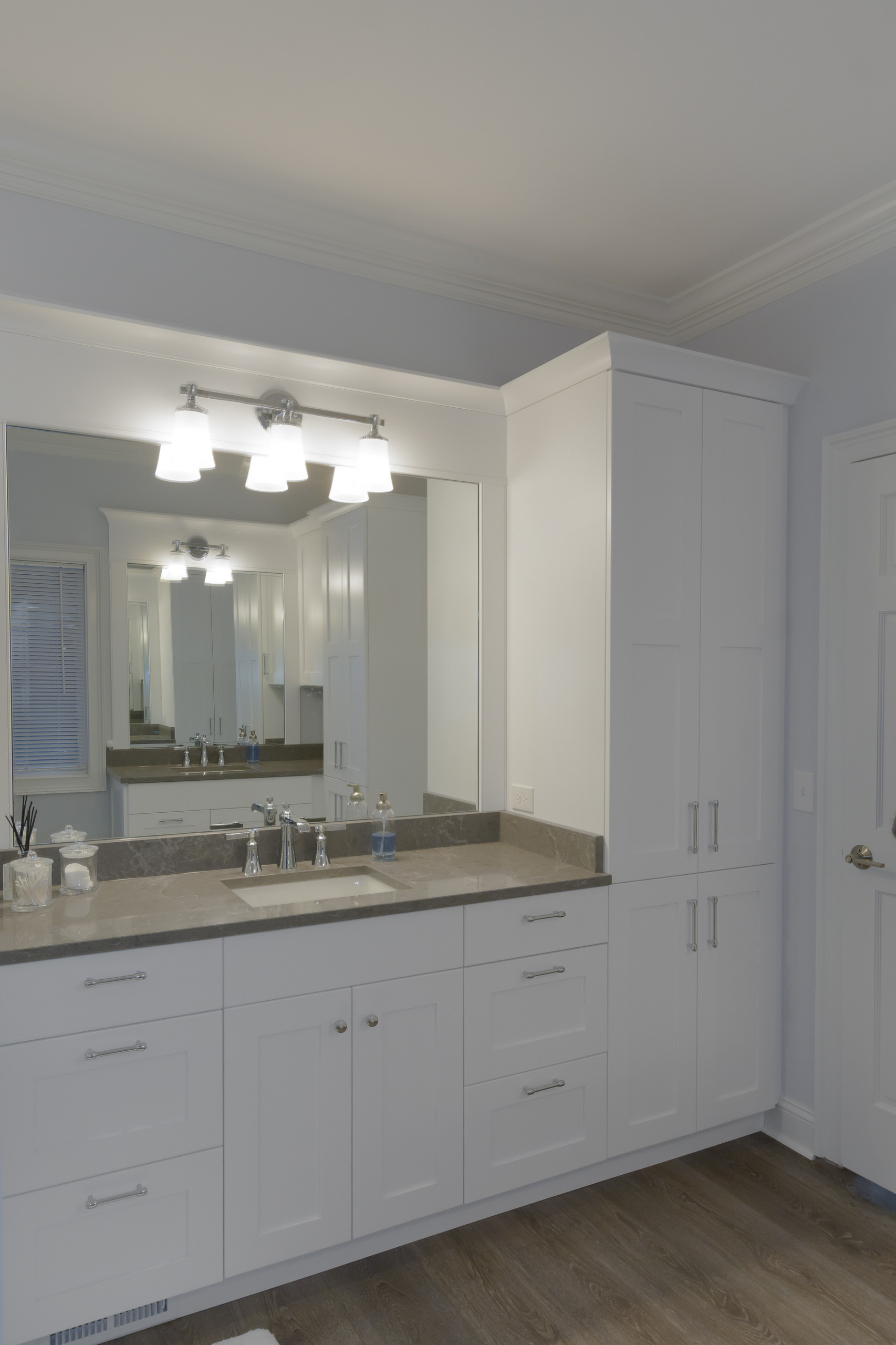 Pawley's Island simple wihite kitchen, laundry room, bathroom, and closet