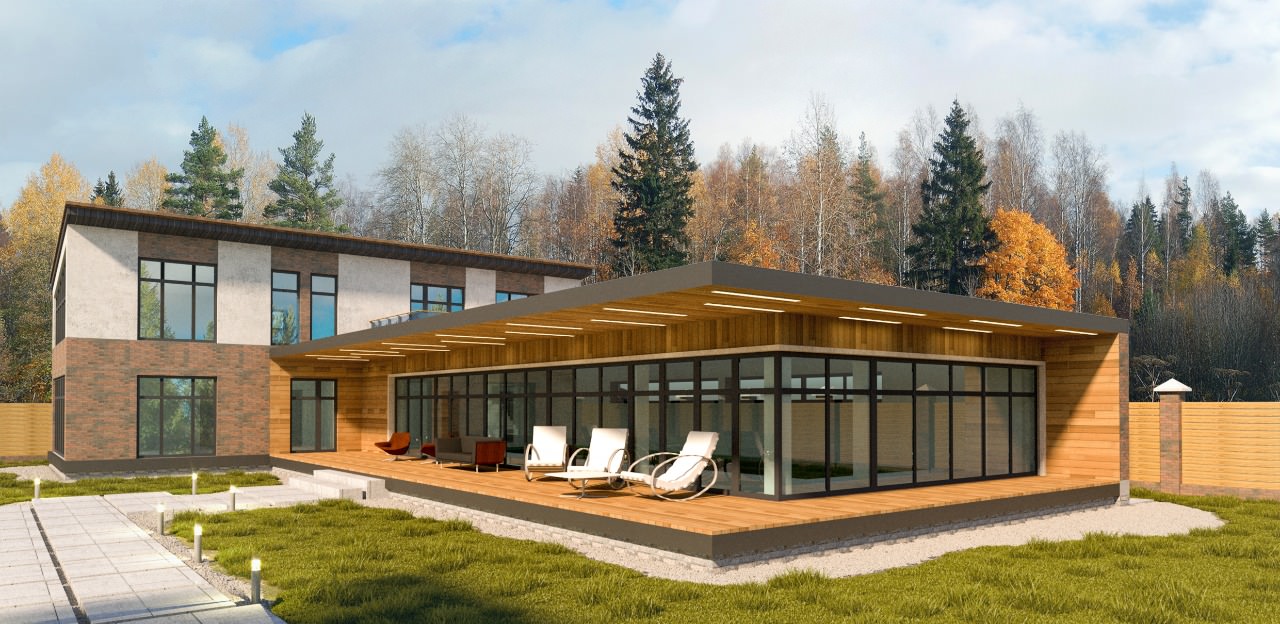 Проект комплекса зданий загородной резиденции