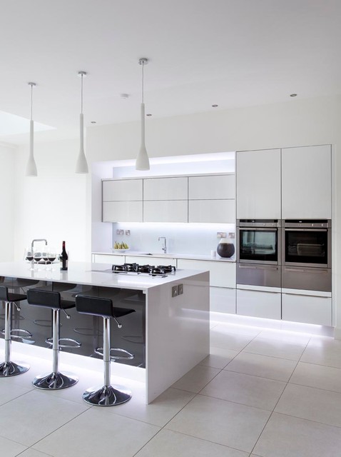 Gloss White & Grey trendy-koekken
