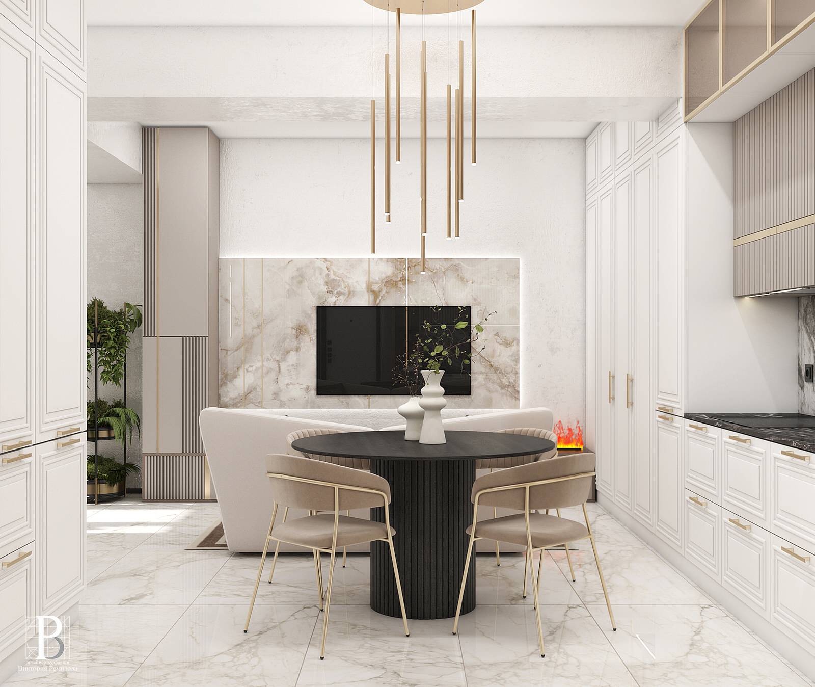 Дизайн интерьера квартиры 56,8 кв.м., г. Пятигорск, ул. Пестова 5