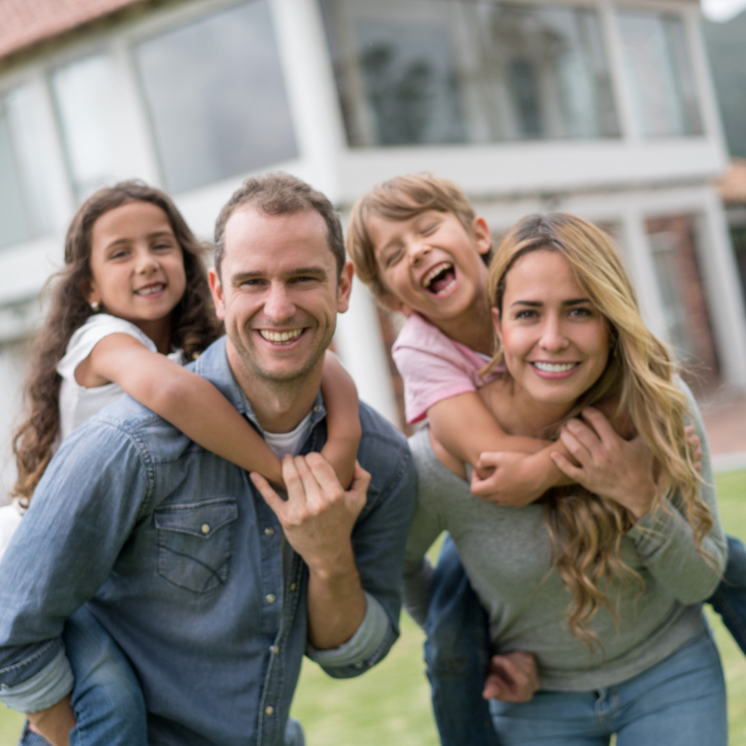 Smiling family