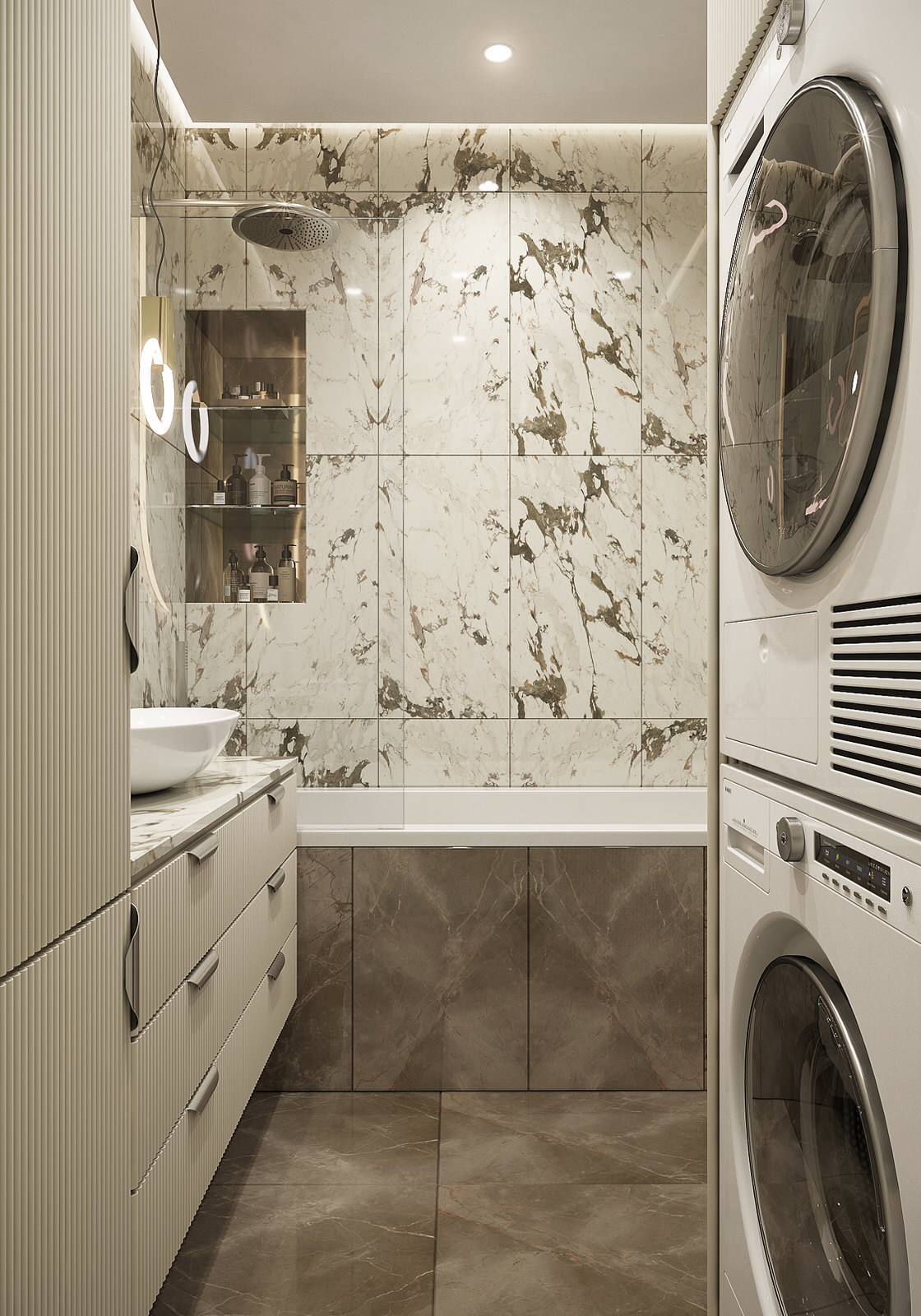 Современный светлый интерьер квартиры