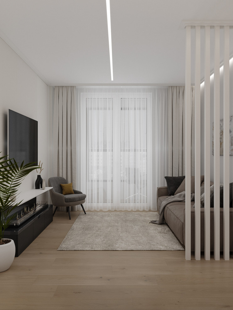 Интерьер квартиры-студии в ЖК Первый квартал