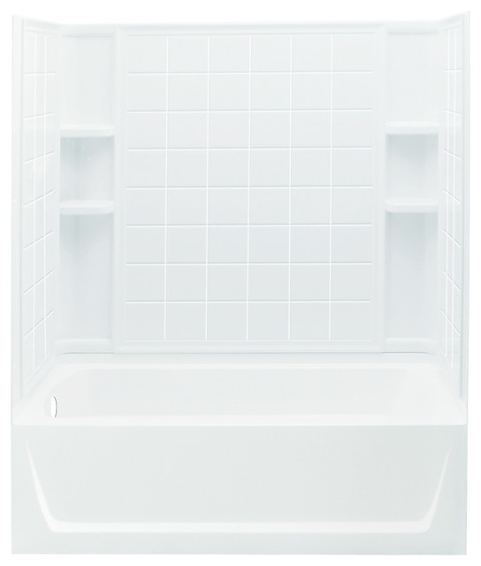 Sterling Ensemble 74"x32"x60" Vikrell Tub/Shower Contemporary