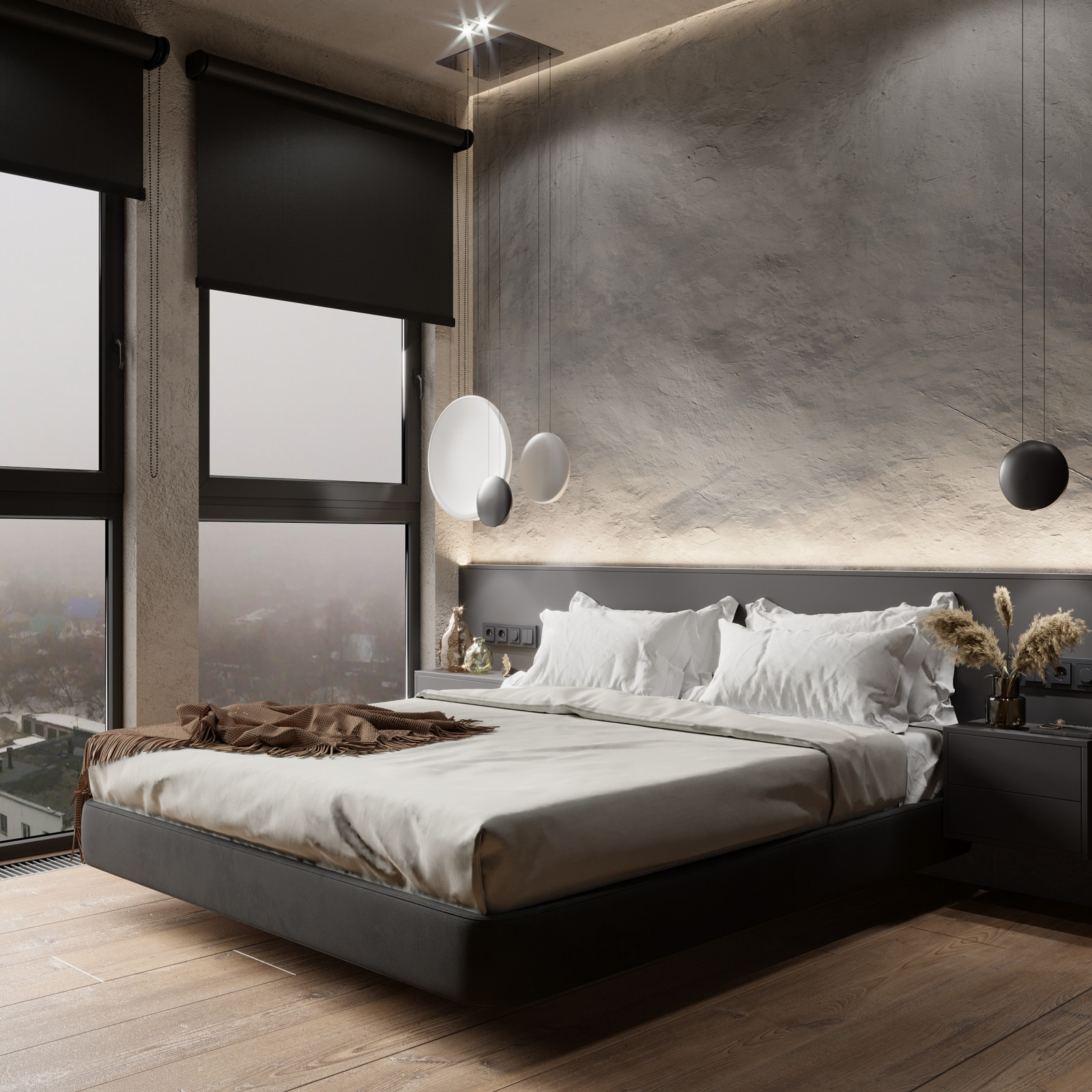 Брутальная квартира с элементами минимализма 65