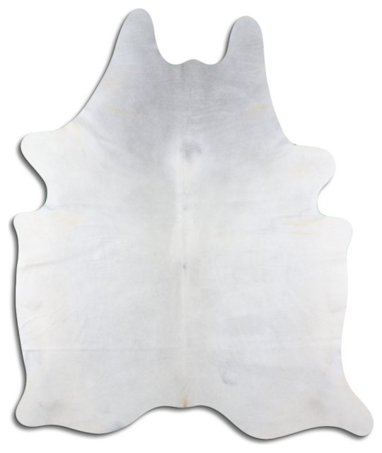 NATURAL HAIR ON Cowhide Rug DE GREY, 5'x7' to 6'x8' Southwestern