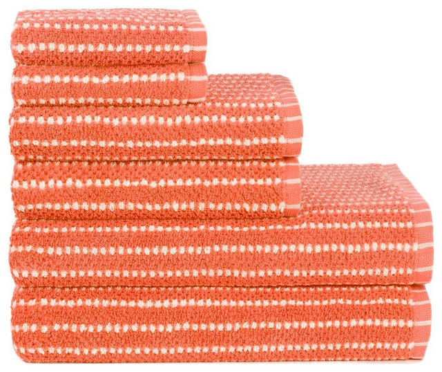 salmon bath towels