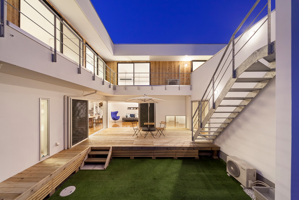 Contemporary patio in Other.