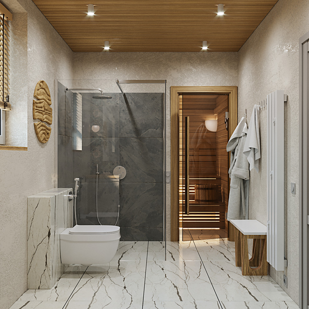 Дизайн-проект санузла в загородном доме
