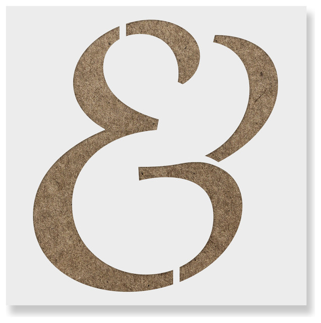 Ampersand Script Stencil on Reusable Mylar for Crafts - Contemporary ...