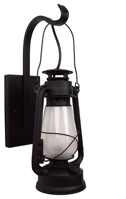 Rustic Authentic Lantern Wall Sconce-Small Black-Muskoka Lifestyle Products USA 