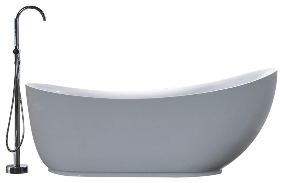Legion Furniture Acrylic Tub, White, 71"