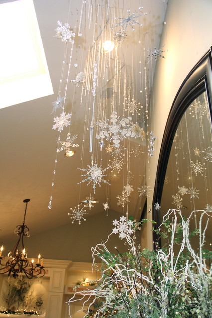 Ceiling decorations with snowflakes and LED lights - A Christmas Winter ...