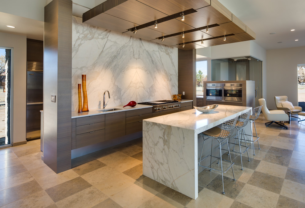 This is an example of a contemporary kitchen in Albuquerque.