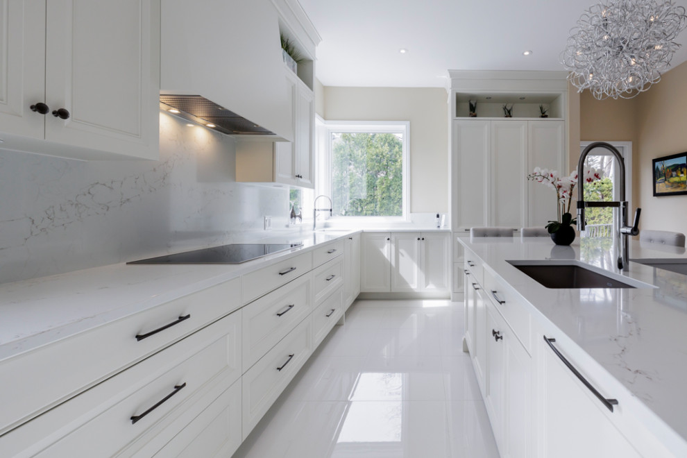 All white kitchen Transitional Kitchen New York by Rochon New