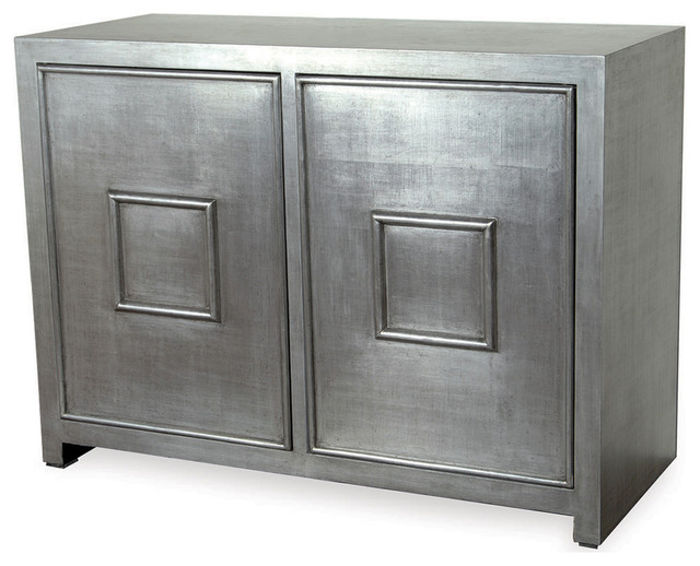 Park Avenue Hollywood Regency Style Silver Leaf Cabinet Park Avenue Hollywood Regency Style Silver Leaf Cabinet Transitional Storage Cabinets By Kathy Kuo Home