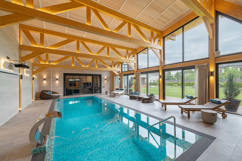 Бассейн и СПА комплекс по технологии фахверк